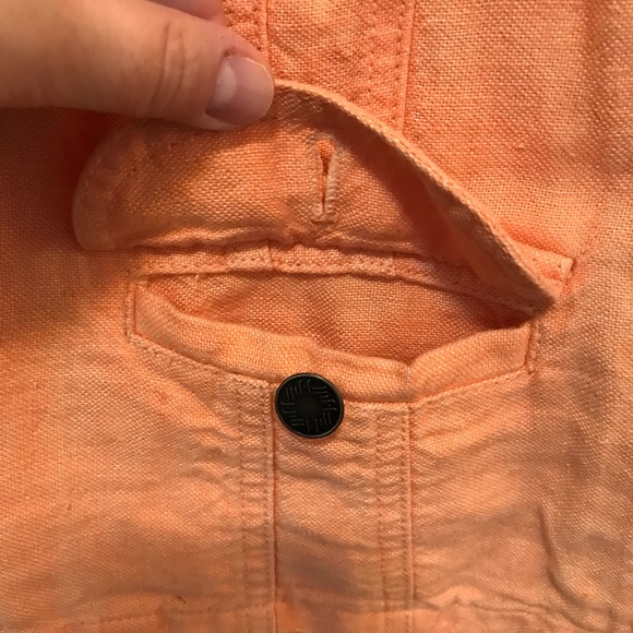 J. Jill ⚜️ Orange Creamsicle Linen Jacket - Picture 8 of 10